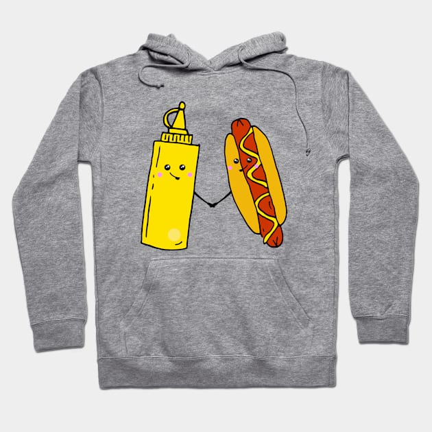 Hot Dog and Mustard Food Love Hoodie by HotHibiscus